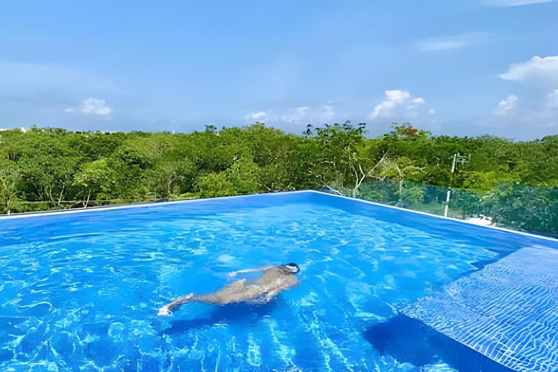 Suit Next To The Common Top Roof Exclusive Building Kingsize Bed 2 Super Pools, Gym, Grill Tulum Dış mekan fotoğraf